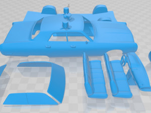 plymouth fury sedan police 1972 printable car 3D Принт Модель
