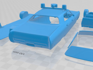 plymouth fury sedan police 1972 printable car 3D Принт Модель