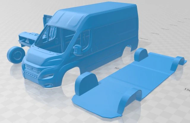 fiat ducato panel van l2h2 2014 printable 3D Print Model .c4d .max .obj .3ds .fbx .stl .blend 