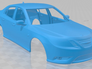 saab 9-3 sport sedan 2008 printable body car 3D Print Model