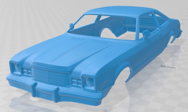 plymouth volare coupe 1977 printable body car 3D-Druckmodell .c4d .max .obj .3ds .fbx .stl .blend 