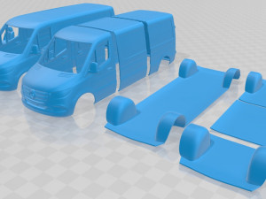 mercedes sprinter van 2018 l2h1 printable 3D प्रिंट मॉडल