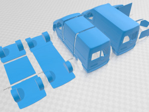 renault master panelvan 2010 printable Model do druku 3D