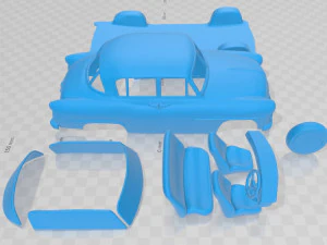 toyota crown rsd deluxe 1955 printable car 3D Print Model