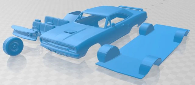 plymouth road runner 440 hardtop 1970 printable car 3D Print Model .c4d .max .obj .3ds .fbx .stl .blend