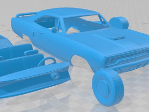 plymouth road runner 440 hardtop 1970 printable car Modèles 3D en vedette