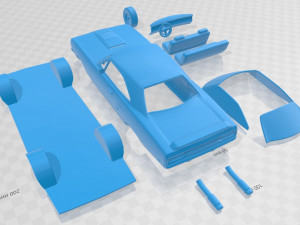 plymouth road runner 440 hardtop 1970 printable car Modèles 3D en vedette