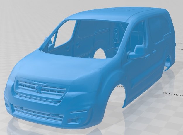 peugeot partner van l2 2017 printable body car 3D प्रिंट मॉडल .c4d .max .obj .3ds .fbx .stl .blend 