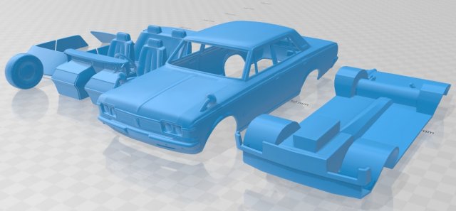 toyota crown s120 royal saloon 1983 printable body car Modello di stampa 3D .c4d .max .obj .3ds .fbx .stl .blend 