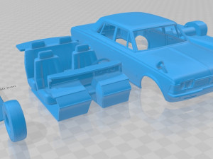 toyota crown s120 royal saloon 1983 printable body car Modello di stampa 3D