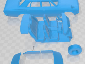 toyota crown s120 royal saloon 1983 printable body car Modello di stampa 3D