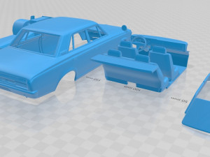 toyota crown s120 royal saloon 1983 printable body car Modello di stampa 3D