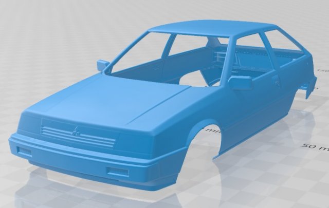 mitsubishi colt 1984 printable body car 3D Print Model .c4d .max .obj .3ds .fbx .stl .blend 