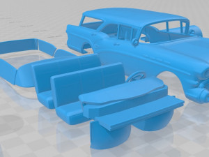 buick century caballero wagon 1957 printable car 3D Print Model