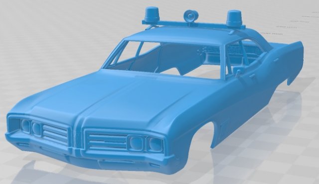 buick wildcat police 1968 printable body car Modelo de Impressão 3D .c4d .max .obj .3ds .fbx .stl .blend 