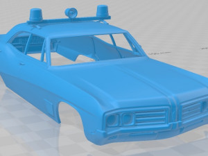 buick wildcat police 1968 printable body car Modelo de Impressão 3D