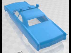 buick wildcat police 1968 printable body car Modelo de Impressão 3D