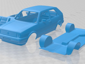 volkswagen golf mk2 1983 printable car 3D Baskı Modeli