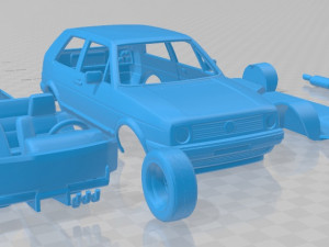 volkswagen golf mk2 1983 printable car 3D प्रिंट मॉडल