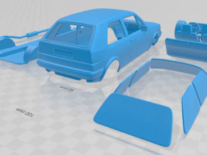 volkswagen golf mk2 1983 printable car 3D Print Model