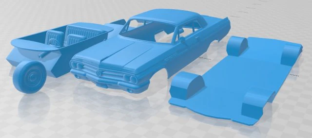 wildcat convertible 1963 printable car 3D Print Model .c4d .max .obj .3ds .fbx .stl .blend