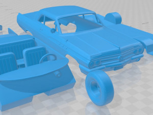 wildcat convertible 1963 printable car Modèles 3D en vedette