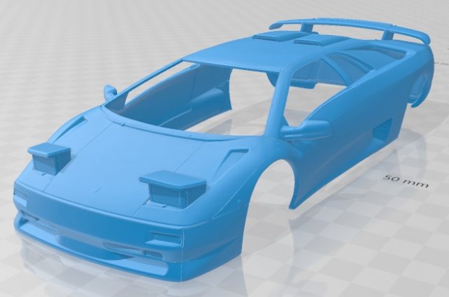 diablo sv 1997 printable body car 3D Druckmodell .c4d .max .obj .3ds .fbx .stl .blend 