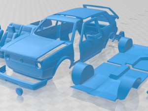 volkswagen golf mk2 1983 printable car 3D Print Model