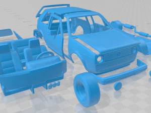 volkswagen golf mk2 1983 printable car 3D Print Model