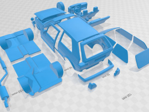 volkswagen golf mk2 1983 printable car Modelo de impresión 3D