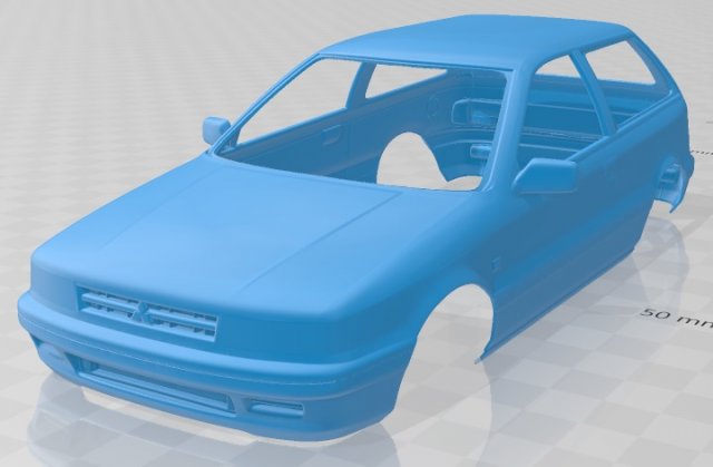 mitsubishi colt 1988 printable body car Modèles 3D en vedette .c4d .max .obj .3ds .fbx .stl .blend 