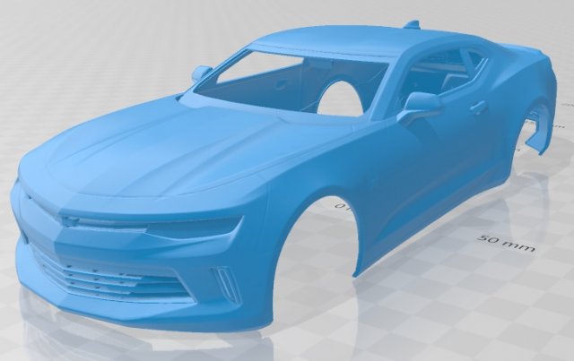 camaro rs 2016 printable body car 3D Baskı Modeli .c4d .max .obj .3ds .fbx .stl .blend 