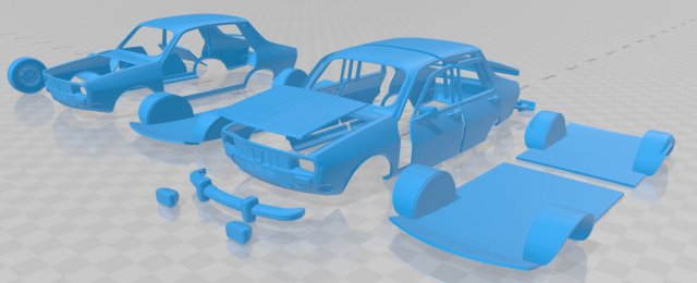 renault 12 - dacia 1300 printable car 3D-Druckmodell .c4d .max .obj .3ds .fbx .stl .blend 