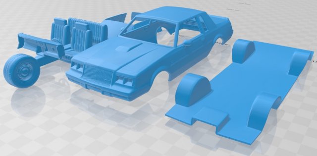 regal grand national coupe 1987 printable car 3D Baskı Modeli .c4d .max .obj .3ds .fbx .stl .blend 