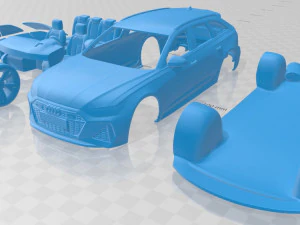 audi rs6 avant 2019 printable car 3D Print Model