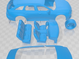 audi rs6 avant 2019 printable car 3D Baskı Modeli