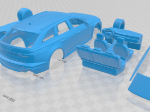 audi rs6 avant 2019 printable car 3D Baskı Modeli