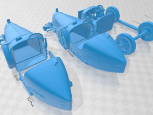 bugatti type 35 1924 printable car 3D Print Model