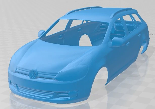 volkswagen golf variant 2010 printable body car 3D Print Model .c4d .max .obj .3ds .fbx .stl .blend 