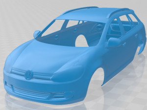 volkswagen golf variant 2010 printable body car Modello di stampa 3D