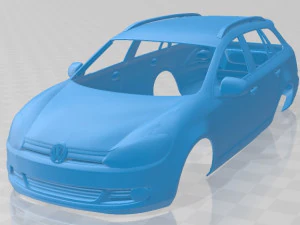 volkswagen golf variante 2010 carrocer&iacute;a imprimible Modelo de impresión 3D