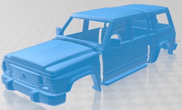 nissan patrol y60 5 doors 1987 printable body car 3D Print Model .c4d .max .obj .3ds .fbx .stl .blend 