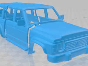 nissan patrol y60 5 doors 1987 printable body car 3D Print Model