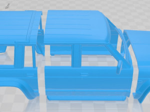 nissan patrol y60 5 doors 1987 printable body car 3D Print Model