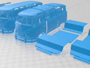 वोक्सवैगन ट्रांसपोर्टर T1 1950 प्रिंट करने योग्य वैन 3D प्रिंट मॉडल