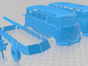 volkswagen transporter t1 1950 printable van 3D Print Model