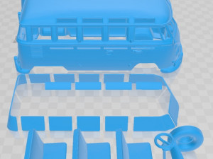 volkswagen transporter t1 1950 printable van 3D Print Model