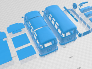 volkswagen transporter t1 1950 printable van 3D Print Model