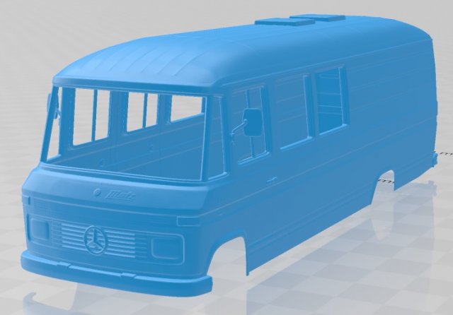 mercedes benz l508 d 1978 printable body van 3D Print Model .c4d .max .obj .3ds .fbx .stl .blend 