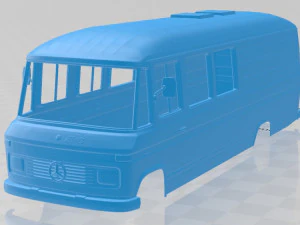 mercedes benz l508 d 1978 printable body van 3D Print Model